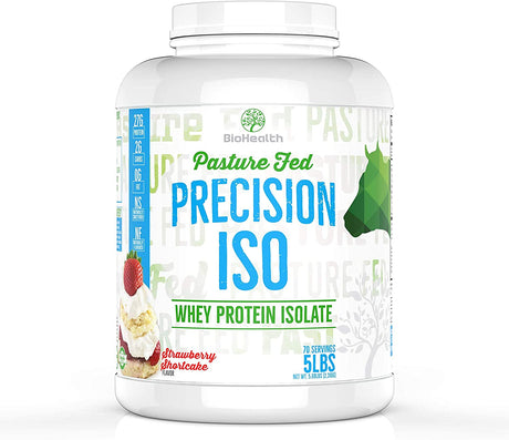 Precision ISO Strawberry Shortcake (5Lb) | 27G Whey Protein Isolate | Non-Gmo | Sugar Free | 70 Servings