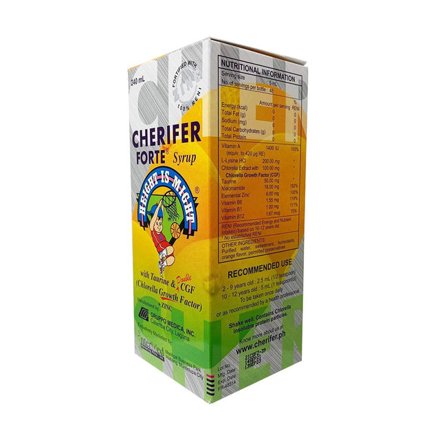 Cherifer Forte W/ Zinc Syrup 240Ml - Pack of 1