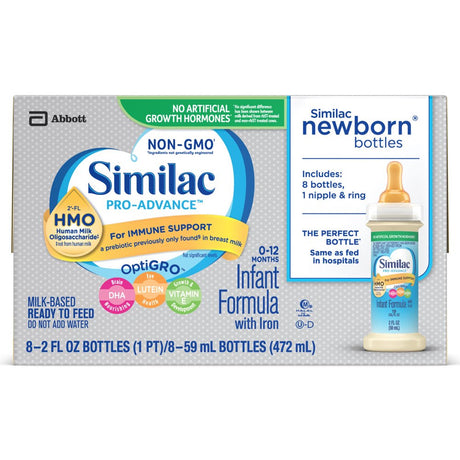 Similac Pro-Advance Infant Formula with Iron, 8 Count, 2-Fl Oz Bottles