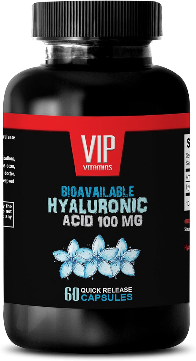 Anti Wrinkle Supplement - HYALURONIC Acid 100 Mg - Hyaluronic Acid Extra Strength - 1 Bottle 60 Capsules