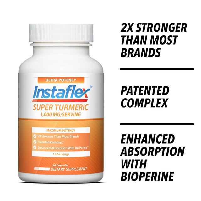 Instaflex Super Turmeric - 1000Mg Turmeric Curcumin with Bioperine, Black Pepper Extract, 95% Curcuminoids, 30 Count