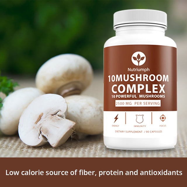 Nutriumph Mushroom Complex Supplement - Brain, Energy, Focus - 90 Ct.