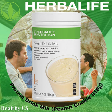 Herbalifeprotein Drink Mix: Peanut Cookie 616 G, Nutrient Dense Healthy Snack, Protein Booster, Sustains Energy and Satisfies Hunger, High Protein, 616G