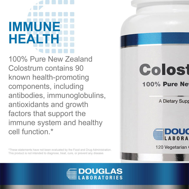 Douglas Laboratories Colostrum | 100% Pure New Zealand Supplement for Immune Support, Antioxidants, anti Aging, GI Balance, and Gastrointestinal Health* | 120 Capsules