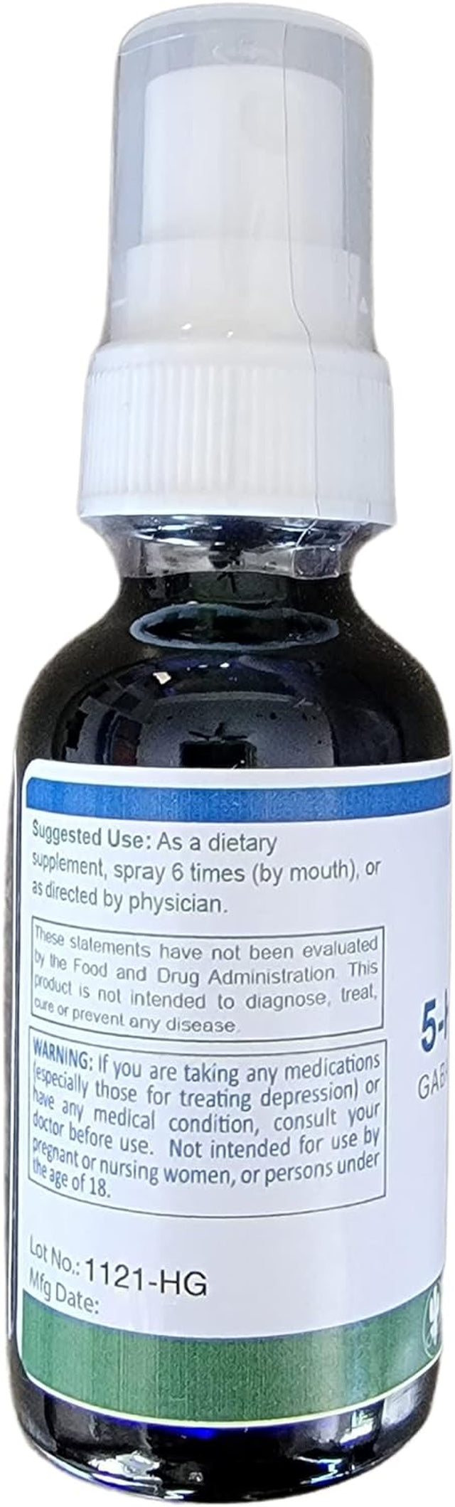 Legere Pharmaceuticals 5-HTP plus GABA, B6, L-Carnitine Supplement Spray 1 Fl Oz. Supports Sleep and Relaxation.