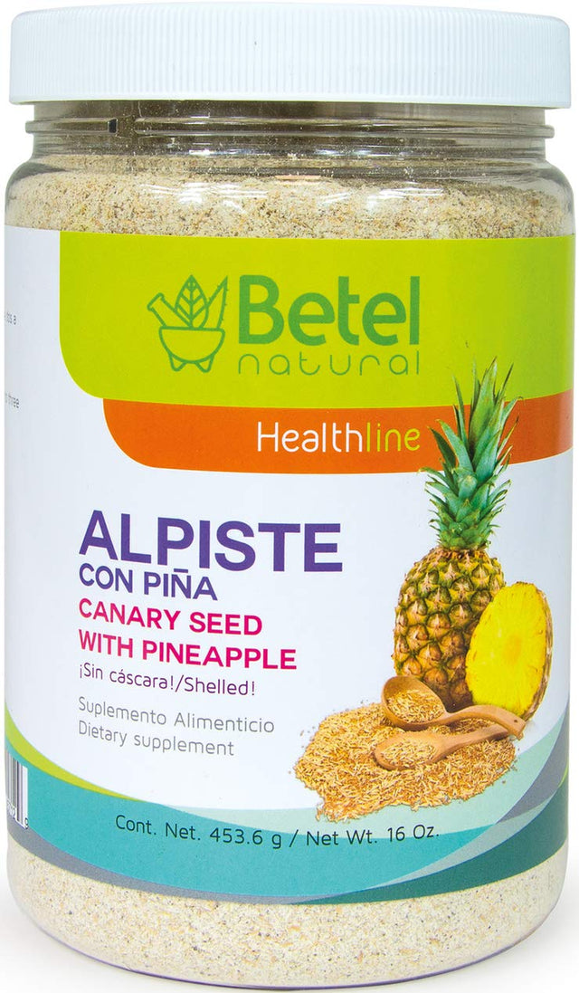 Leche De Alpiste with Pineapple by Betel Natural- No Silica - Great Source of Fiber - 16 Oz