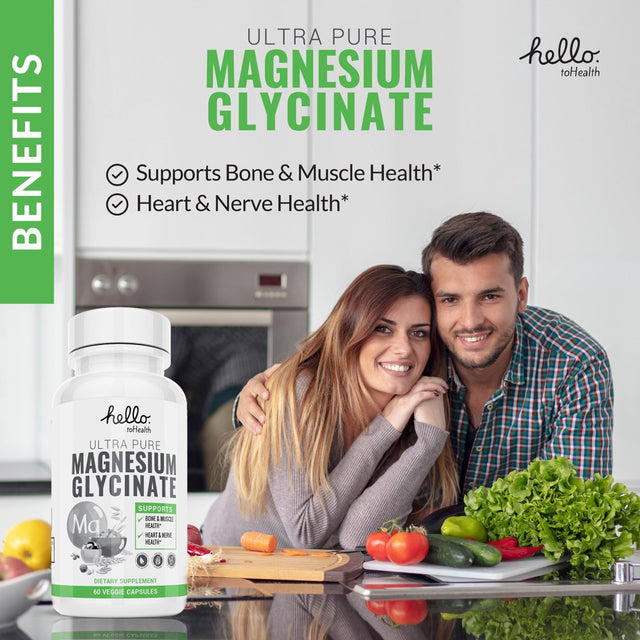 Complete Magnesium Glycinate (400Mg) - Stress Relief and Sleep Supplement - Magnesium Pills for Women and Men - (60 Capsules)