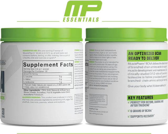 Musclepharm Essentials BCAA, Fruit Punch - 30 Servings