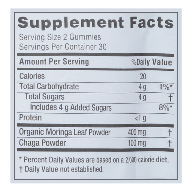 Kuli Kuli - Super Gummies Moringa & Adaptogenic Chaga Berry - 60 Gummies