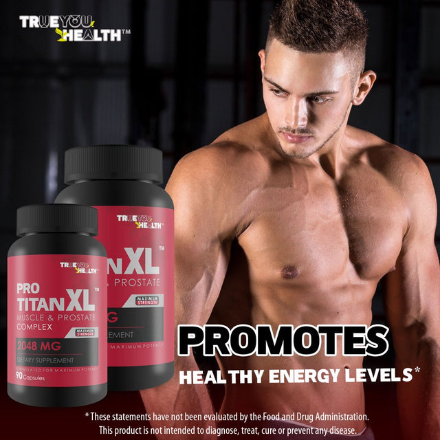 Pro Titan XL T Prostate Complex - Natural Prostate Support Supplement - Vitamins, Minerals, Herbs - Help Improve Energy & Stamina - Green Tea Prostate Health Support - Maximum Strength Formula for Men