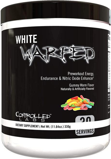 CONTROLLED LABS White Warped Pre-Workout Powder, 30 Servings for Increased Energy, Endurance, and Nitric Oxide Enhancement, Fast Absorbing for Workouts, Training, Sports and Bodybuilding