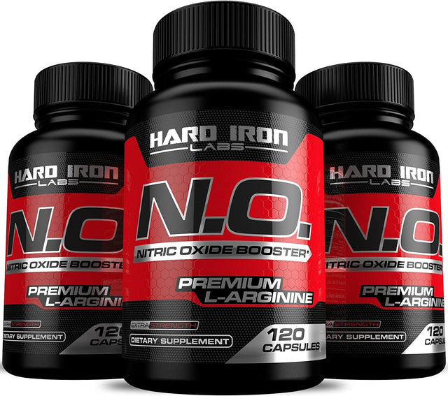 N.O. Nitric Oxide Booster with L-Arginine, L-Citrulline, Beta Alanine, AAKG - Non-Gmo, Gluten-Free, Vegan - Pre-Workout Supplement for Muscle Growth, Stamina, Energy, Pumps, Vascularity - 120 Capsules