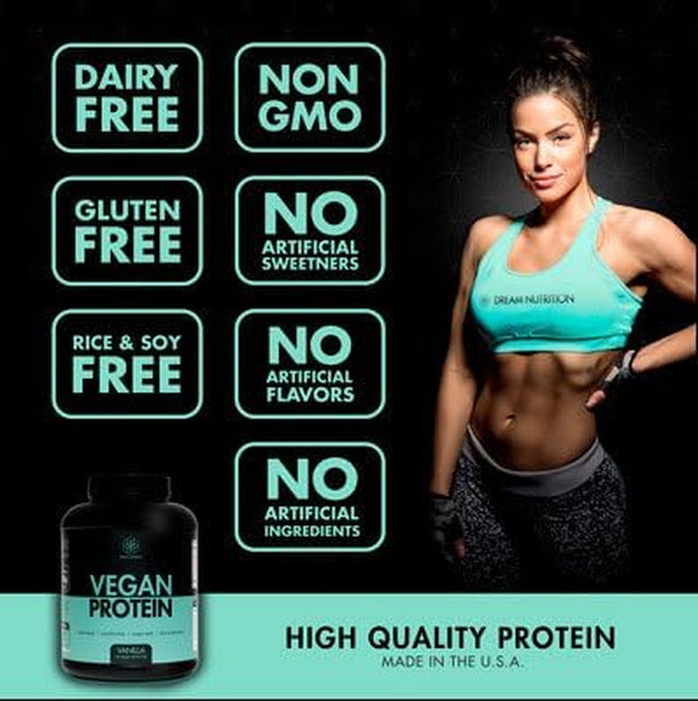 Clean Pea Protein Powder Vanilla | Vegan, All Natural, Non-Gmo, Gluten Free | 5Lbs up to 227 Servings