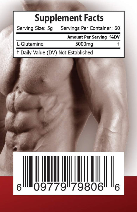 Post Workout Weight Loss - Pure GLUTAMINE Powder 5000MG - PRE & Post Workout - L-Glutamine Amino Acid - 1 Can 300 Grams