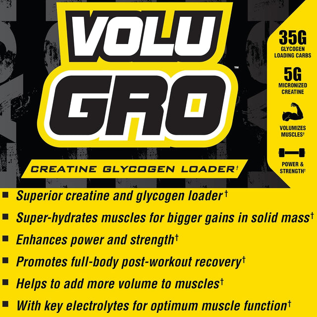 Creatine Powder for Muscle Gain with Fast Digesting Dextrose Nutrex Research Volu Gro Micronized Creatine Monohydrate Powder Post Workout Recovery Muscle Builder for Men & Women | 30 Serv Orange Mango