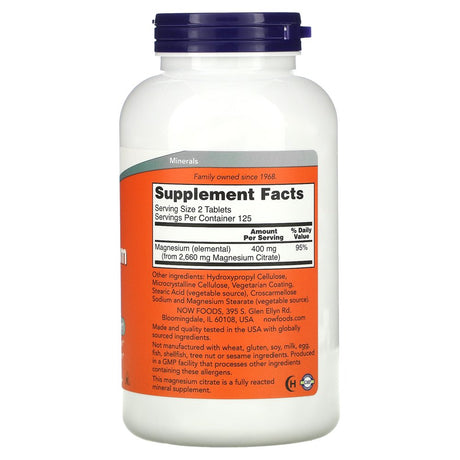 NOW Foods Magnesium Citrate 200 Mg 250 Tabs