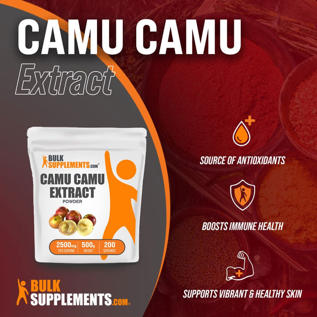 Bulksupplements.Com Camu Camu Extract Powder, 2500Mg - Antioxidant, Nutrient Rich Supplement (500G - 200 Serv)