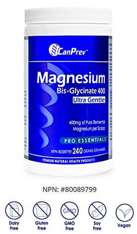 Canprev Magnesium Bis-Glycinate (400Mg Ultra Gentle Powder, 240G)