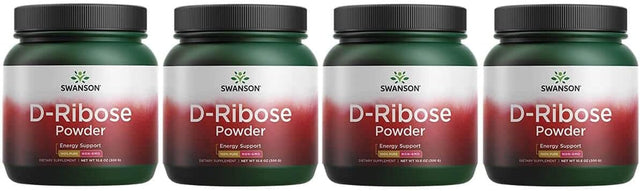 Swanson D-Ribose Powder - 100% Pure Non-Gmo 10.6 Oz Pwdr 4 Pack