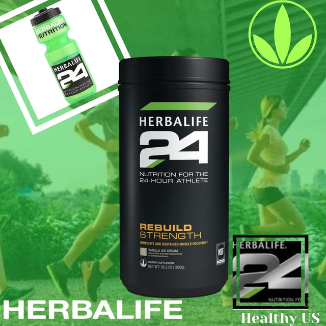 HERBALIFE24 Rebuild Strength: Vanilla Ice Cream (1000 G), Nutrition for the 24-Hour Athlete, Rebuild Lean Muscle, Support Immune Function, Natural Flavor, No Artificial Sweetener, 1000G