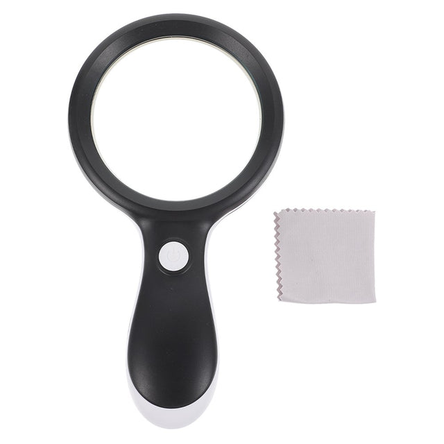 Handheld Lighted Magnifier 10X Magnifying Glass Home Reading Magnifying Glass