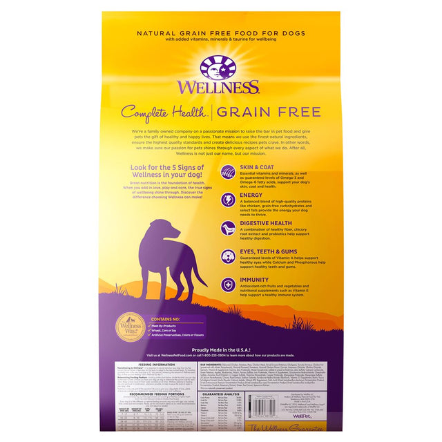 Wellness Complete Health Natural Grain Free Dry Dog Food, Chicken, 24-Pound Bag