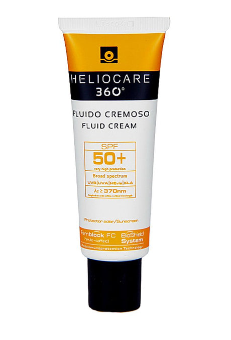 Heliocare 360 Fluid Face Cream Sunscreen with Fernblock Bioshield SPF 50+ .