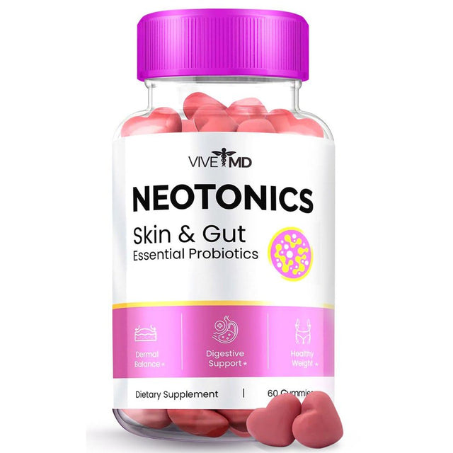 Neotonics Skin and Gut Gummies Reviews Neotonics Skin & Gut Health Neotonics Gummies Glow up Skin Supplement Neutonic Clear Skin Supplement Your Skin Gummies for Smooth Skin Probiotic Capsule (1 Pack)