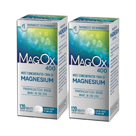 Mag-Ox 400 Magnesium Supplement 120 Tablets 2 Pack