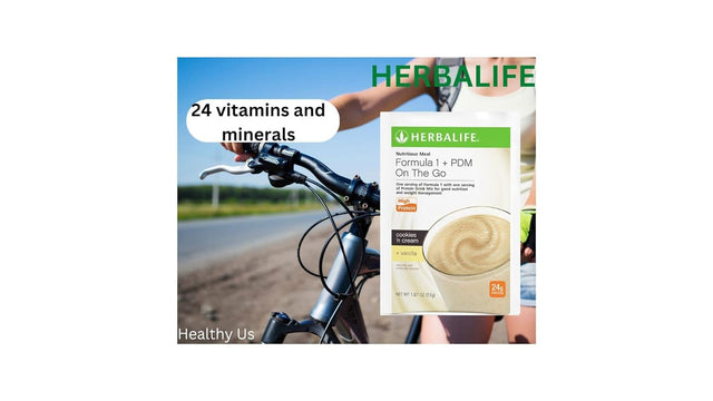 Herbalife Formula 1 + PDM on the Go: 24G of Protein 7 Packets per Box (Cookies and Cream + Vanilla), Protein for Energy and Nutrition, Sustain Energy and Satisfy Hunger