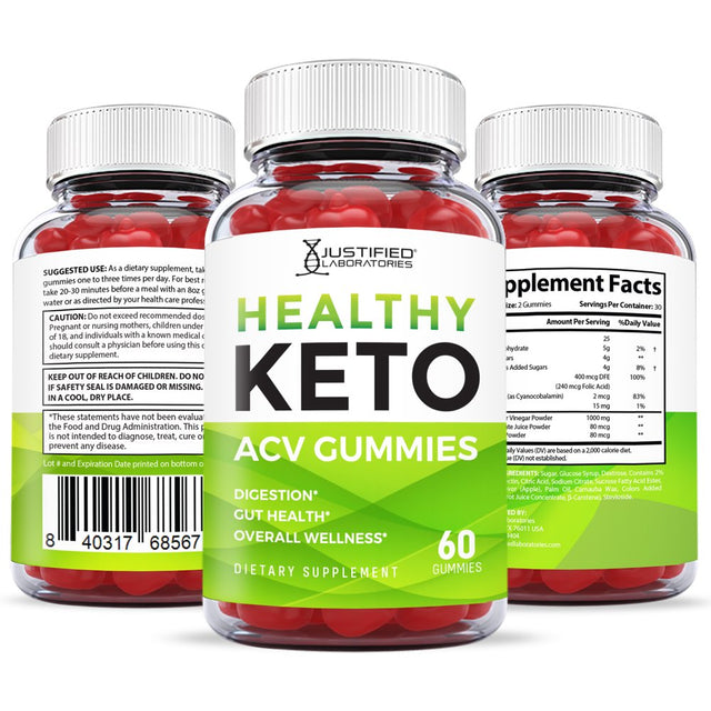 (5 Pack) Healthy Keto ACV Gummies 1000MG Dietary Supplement 300 Gummys