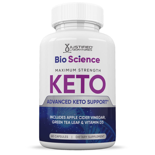 (2 Pack) Bio Science Keto ACV Pills 1275Mg Dietary Supplement 120 Capsules