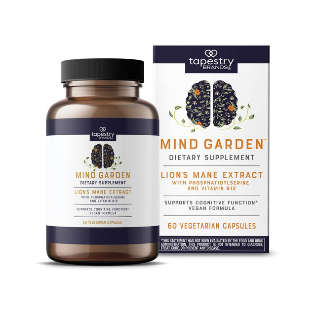 Mind Garden – Cognitive Function and Focus Support – Helps Support Memory - Lion’S Mane Mushroom- Vitamin B12- 60Ct Vegetarian Capsules