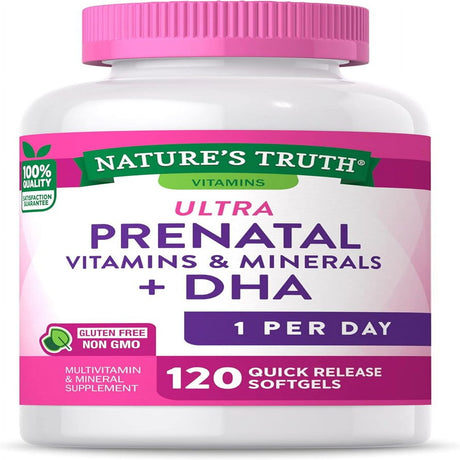 Prenatal Vitamin for Women | 120 Softgels | Non-Gmo & Gluten Free Mineral Supplement with DHA and Folic Acid | by Nature'S Truth