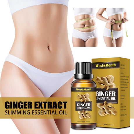 Ginger Essential Oil Belly Drainage Slimming Tummy Lymphatic Drainage Massage for Swelling and Pain Relief SPA Gua Sha