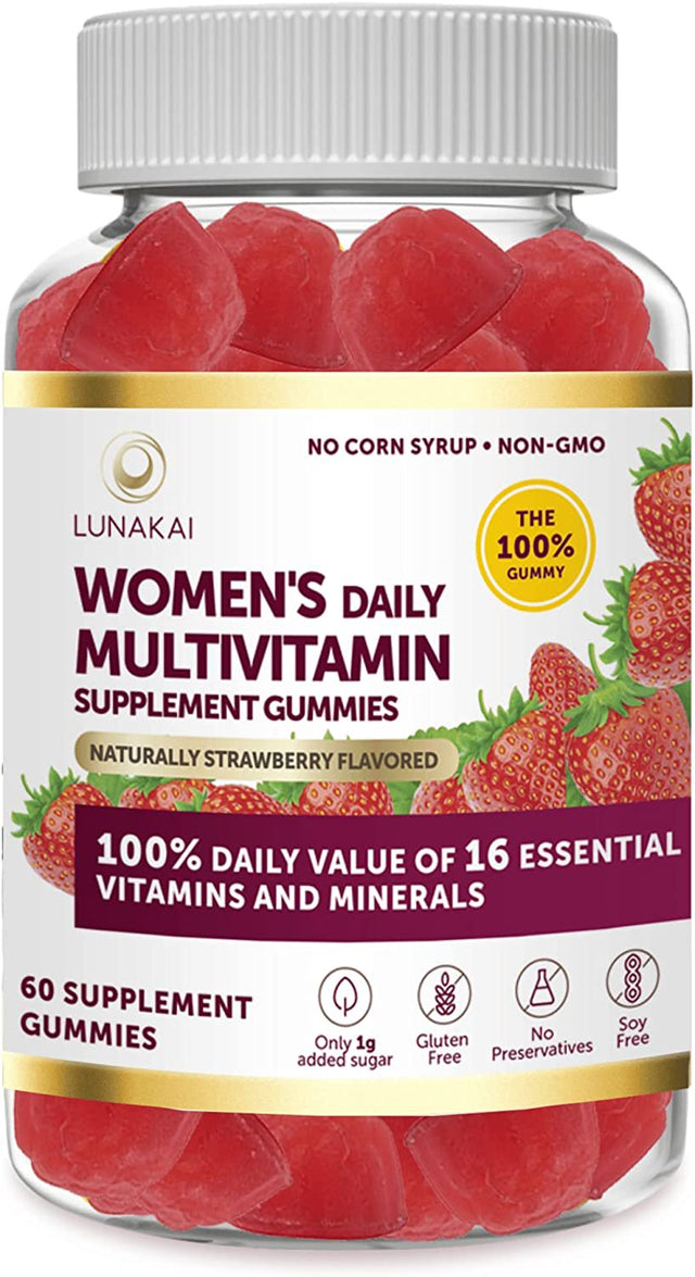 Lunakai Womens Multivitamin Gummies - Soy Free, Non-Gmo, Gluten Free - 30 Day Supply