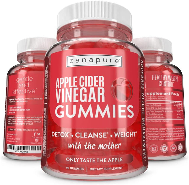 Premium Apple Cider Vinegar Gummies | Advanced Weight Management Support*, Gut Health* & Immune Support* | 100% Pure ACV with the Mother | Beetroot & Pomegranate Juice | 90 Vegan Gummies