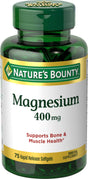 Nature'S Bounty Magnesium Rapid Release Softgels, 400 Mg, 75 Ct