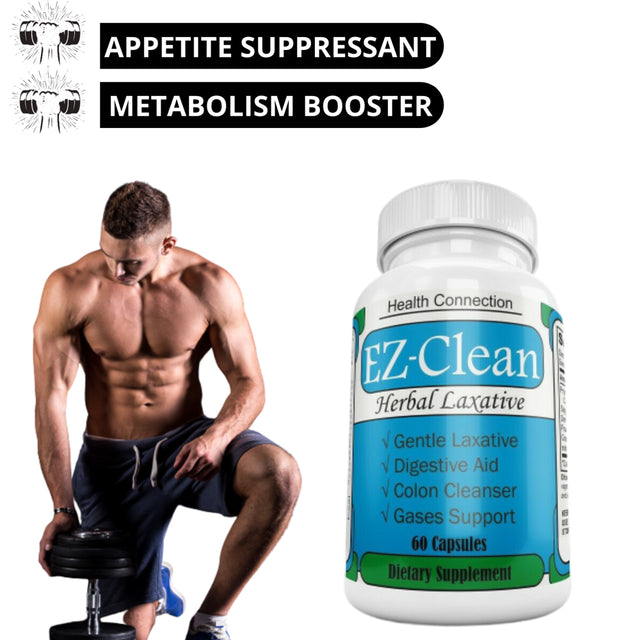 Ez-Clean Herbal Colon Cleanser, Weight Loss, Effective Detox and Digestive Pills - 60 Capsules