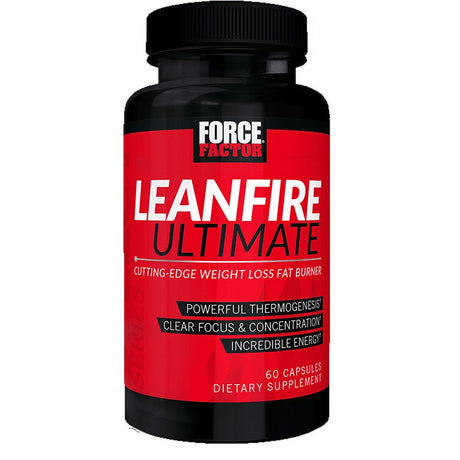 Leanfire Ultimate Thermogenic Fat Burner Supplement for Men and Women with L-Theanine and Green Tea Extract to Boost Energy, Burn Fat, Build Lean Muscle, Double Weight Loss, Force Factor, 60 Capsules