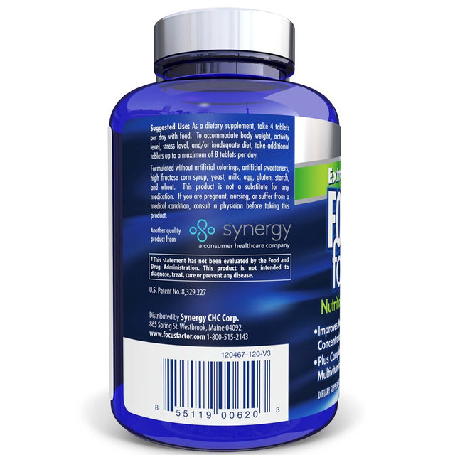 Focus Factor Extra Strength 120Ct- Brain Supplement for Memory and Focus