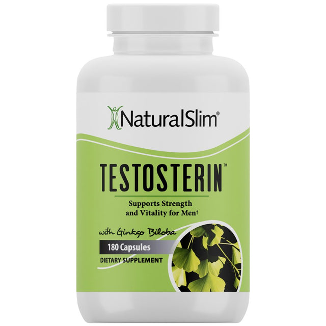 Naturalslim Testosterin - All Natural Testosterone Booster for Men -180 Capsules