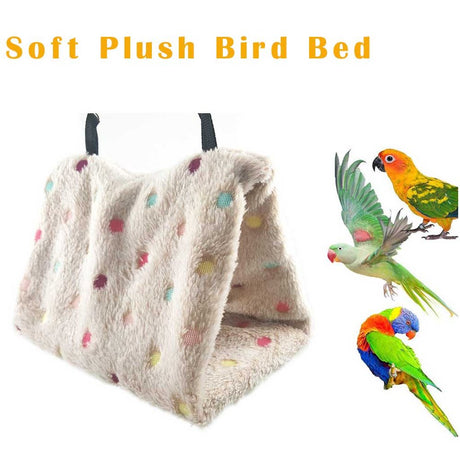 Blueek Winter Warm Bird Bed House Safety Pet Bird Parrot Cage Tent Bed Hanging Cave