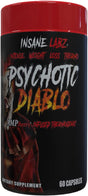 Insane Labz Psychotic Diablo Thermogenic Fat Burner for Men and Women with Grains of Paradise Theobromine Dandelion Root Extract Fueled by Ampiberry, Appetite Suppressant - 60 Servings