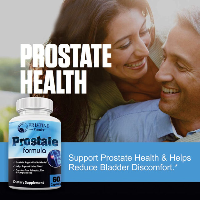 Pristine Foods Prostate Support Supplement - Improves Urinary Health, Bladder Discomfort, Reduce Nighttime Urination, Promote Sleep - 2 Pack