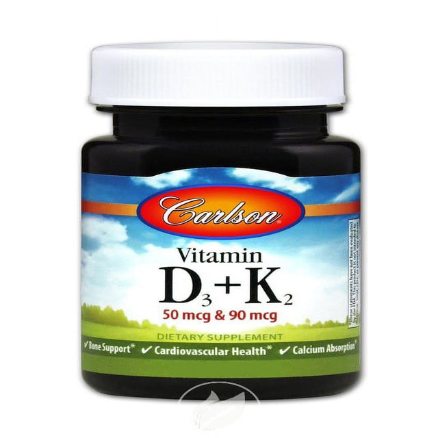 Carlson Vitamin D3 + K2 60 Capsules