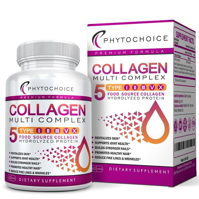 Multi Collagen Pills (Types I-II-III-V-X) Pure Hydrolyzed Collagen Protein Peptides-Collagen Supplements for Women and Men, Anti-Aging Collagen for Skin Hair Growth Nails Joints-90 Collagen Capsules