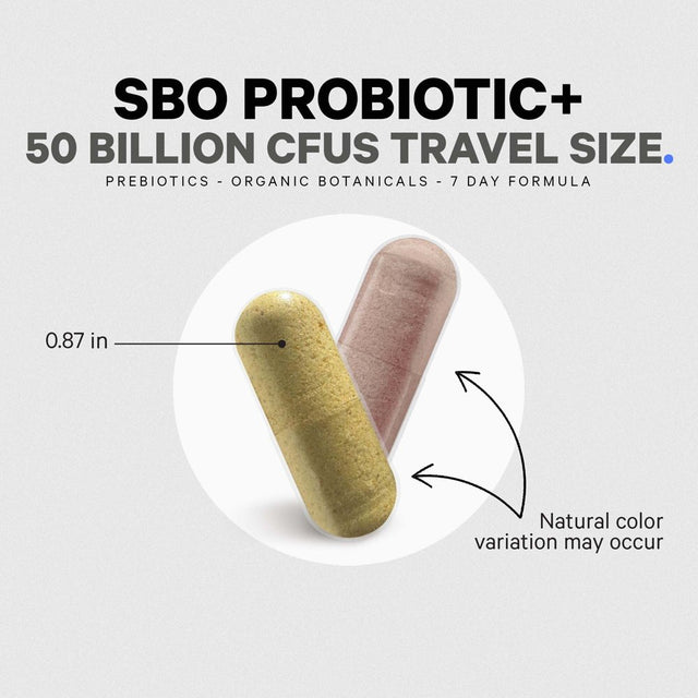 Codeage SBO Probiotics 50 Billion Cfus, Unisex, Travel Sized Probiotic - 14 Capsules