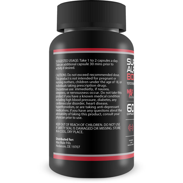 Super Alphatesto Boost X Y - Natural Testosterone Support - Herbal Blend Testosterone Booster to Improve Muscle Growth - Feel Youth, Power, Energy, and Drive - 60 Capsules