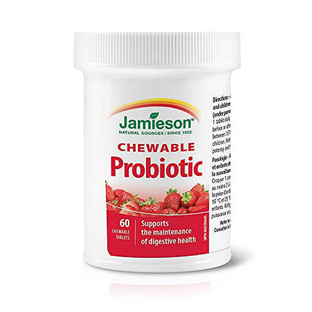 Jamieson Probiotic Chewable Strawberry Flavour 60 Tablets